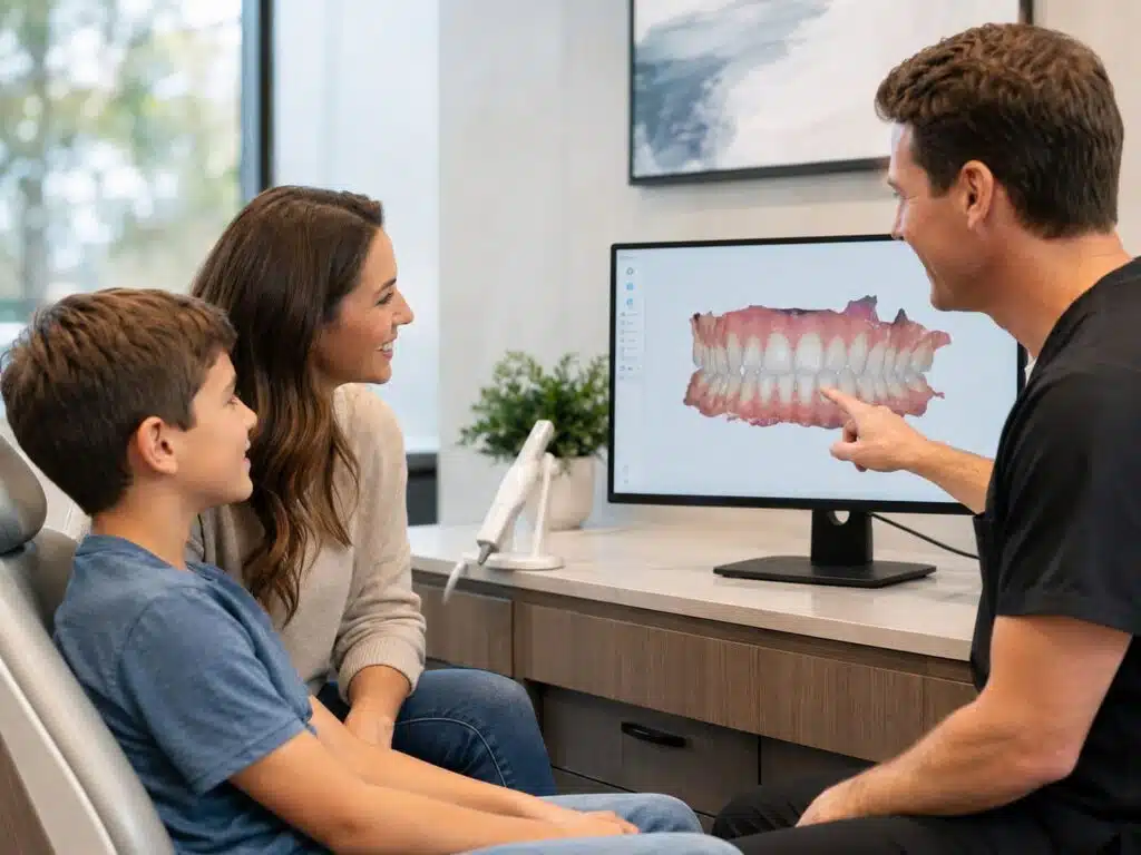 Orthodontist near Little Mountain SC discussing treatment options