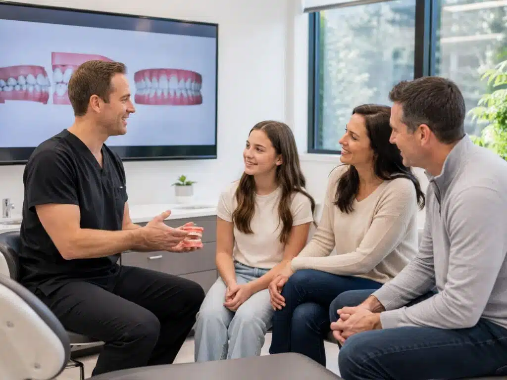 Orthodontist near Pomaria SC reviewing a digital smile scan